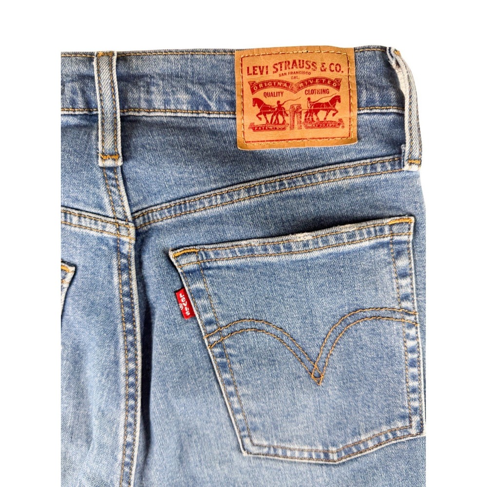 Levi's Wedgie Skinny Jeans Womens 27 High Rise Distressed Light Wash Button Fly - Picture 5 of 11